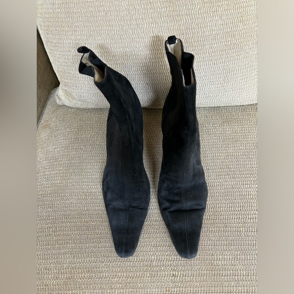 Emma Hope Black Suede Leather Ankle Boots EU 38.5